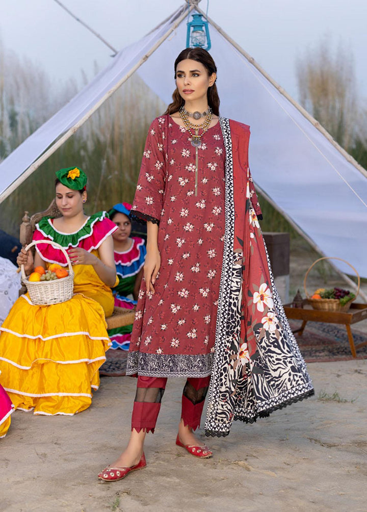 Orchid By Regalia Textiles Printed Linen Suits Unstitched 3 Piece RGT22O OLP-06 - Winter Collection