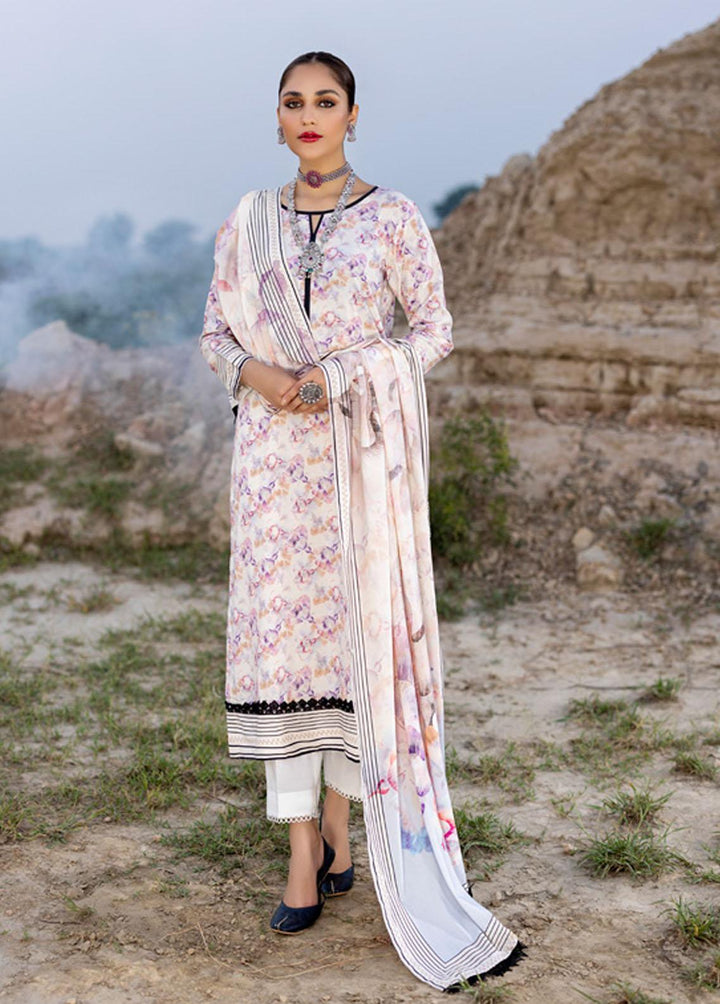 Orchid By Regalia Textiles Printed Linen Suits Unstitched 3 Piece RGT22O OLP-07 - Winter Collection