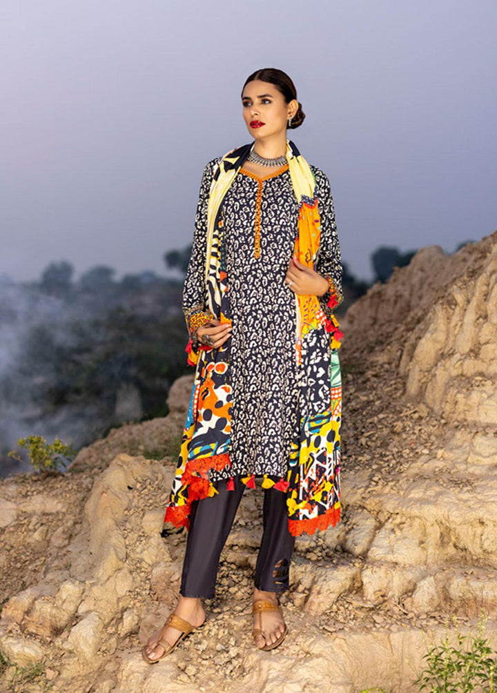 Orchid By Regalia Textiles Printed Linen Suits Unstitched 3 Piece RGT22O OLP-08 - Winter Collection