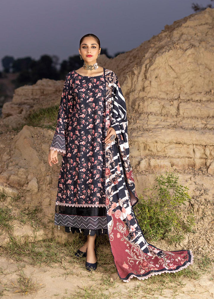 Orchid By Regalia Textiles Printed Linen Suits Unstitched 3 Piece RGT22O OLP-09 - Winter Collection