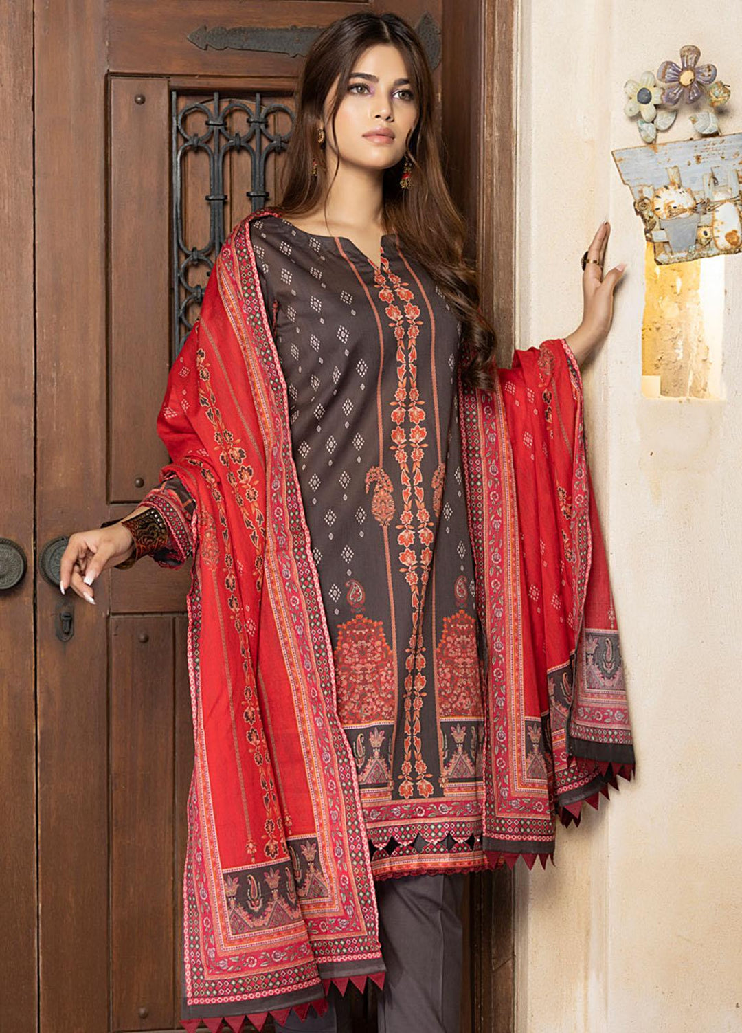 Orchid By Regalia Textiles Printed Lawn Suits Unstitched 3 Piece RGT23O D-11 - Summer Collection