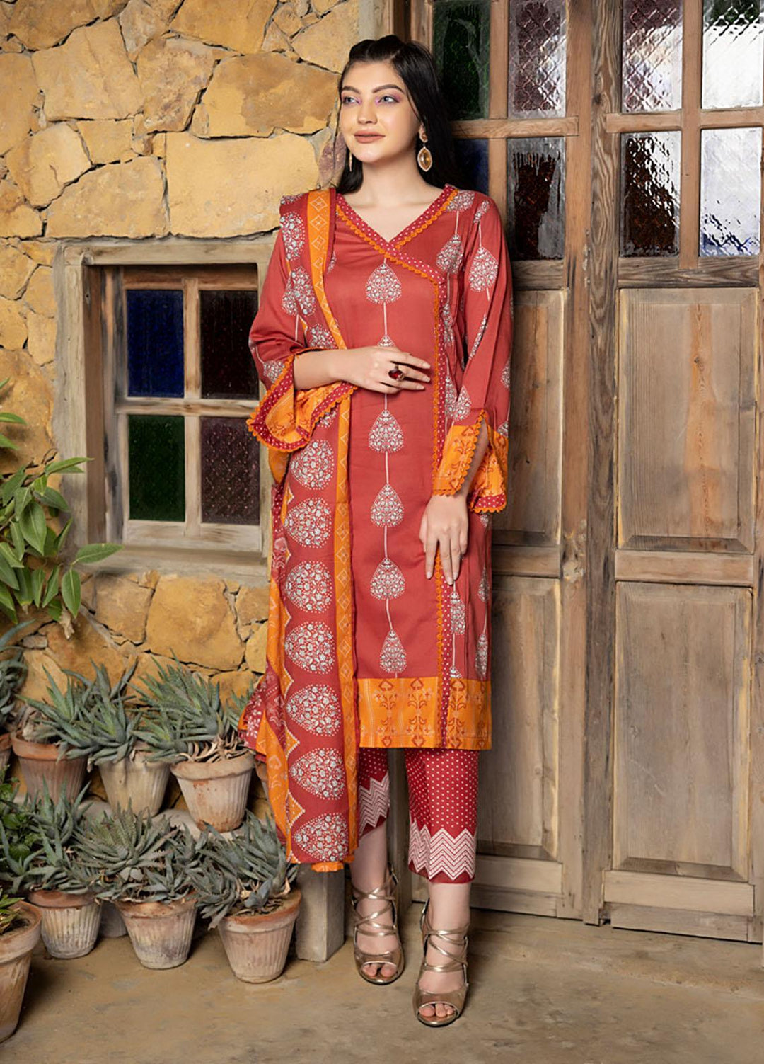 Orchid By Regalia Textiles Printed Lawn Suits Unstitched 3 Piece RGT23O D-14 - Summer Collection
