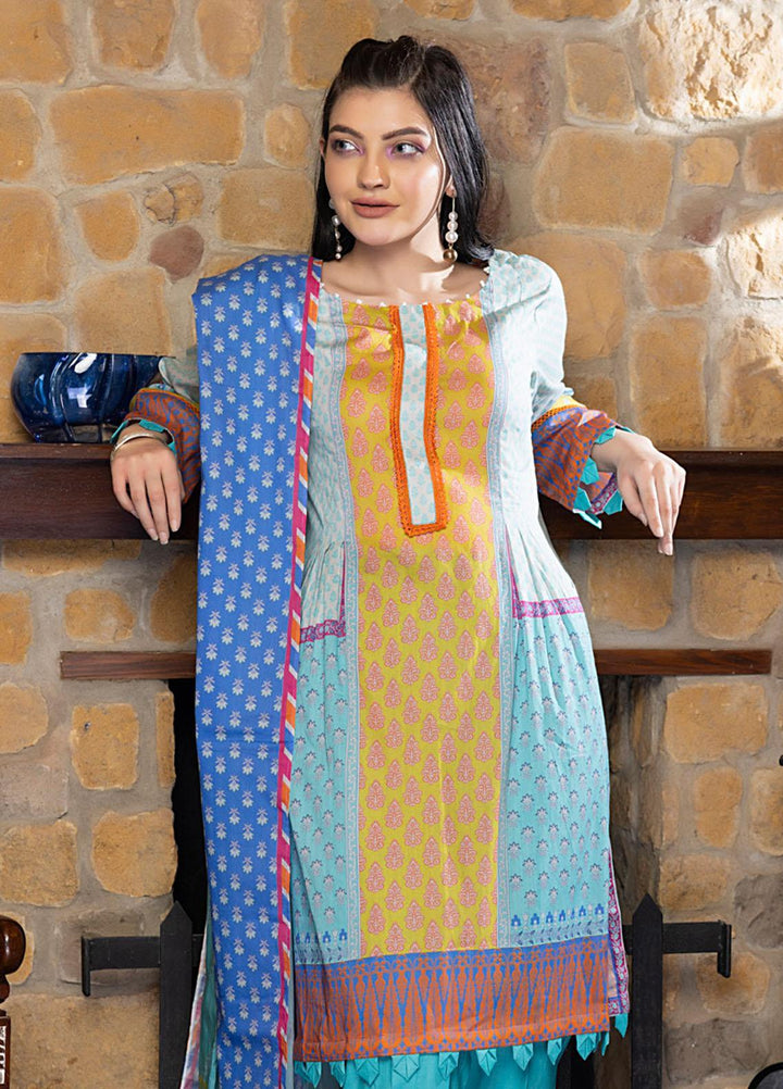 Orchid By Regalia Textiles Printed Lawn Suits Unstitched 3 Piece RGT23O D-16 - Summer Collection