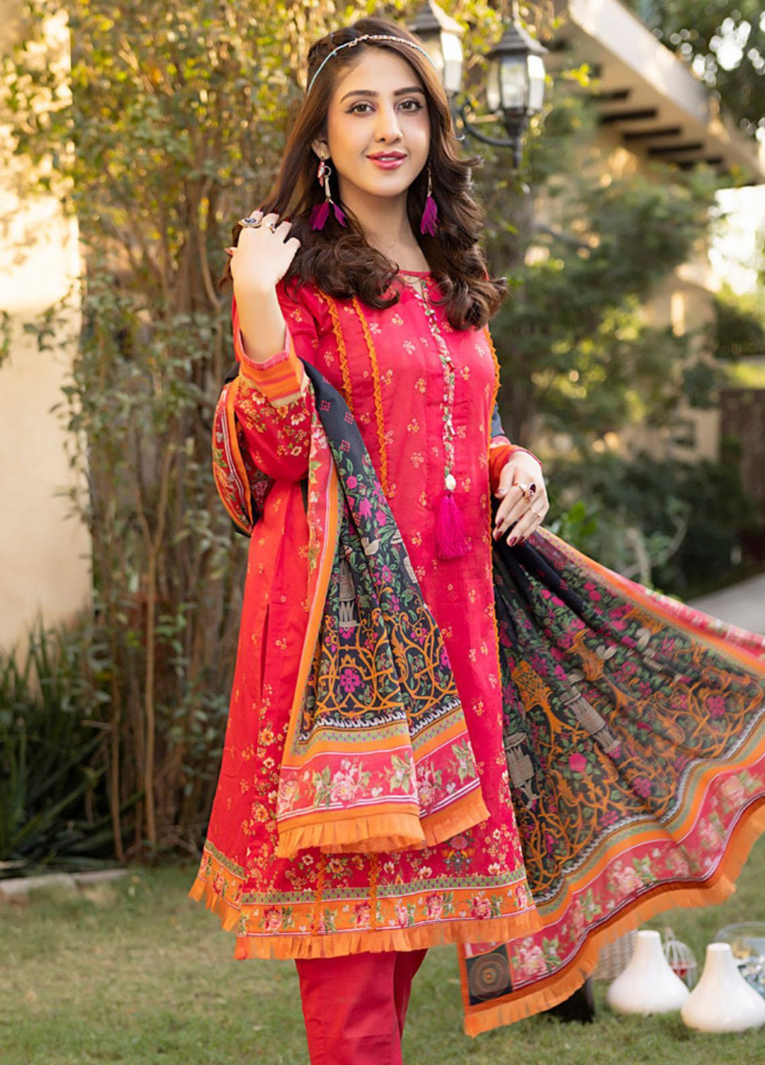 Orchid By Regalia Textiles Printed Lawn Suits Unstitched 3 Piece RGT23O D-2 - Summer Collection