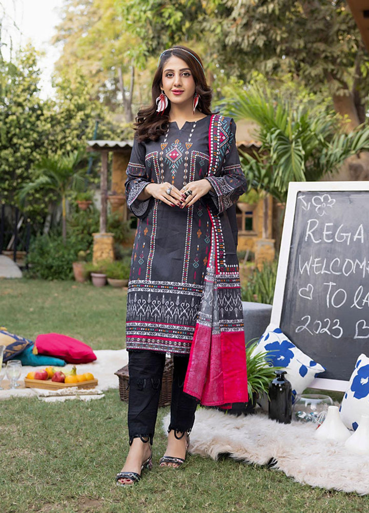 Orchid By Regalia Textiles Printed Lawn Suits Unstitched 3 Piece RGT23O D-4 - Summer Collection