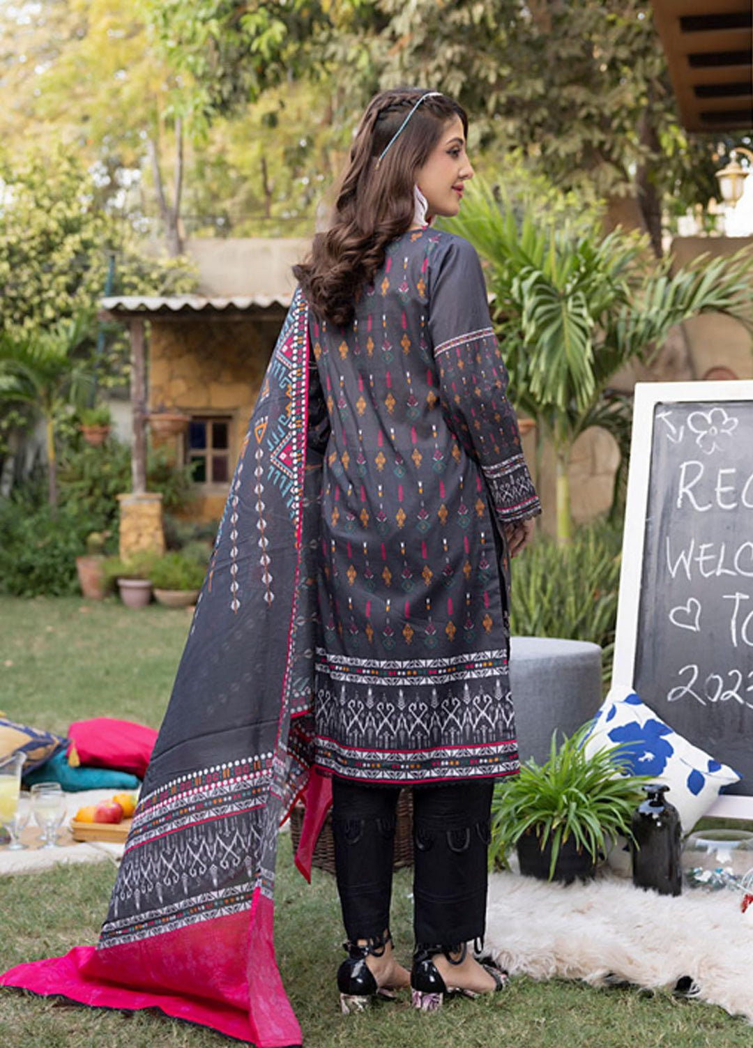 Orchid By Regalia Textiles Printed Lawn Suits Unstitched 3 Piece RGT23O D-4 - Summer Collection