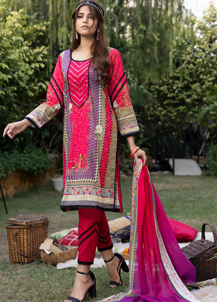 Orchid By Regalia Textiles Printed Lawn Suits Unstitched 3 Piece RGT23O D-5 - Summer Collection