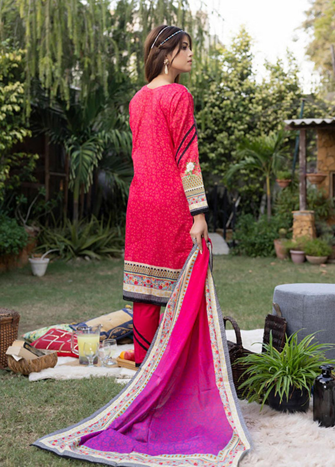 Orchid By Regalia Textiles Printed Lawn Suits Unstitched 3 Piece RGT23O D-5 - Summer Collection