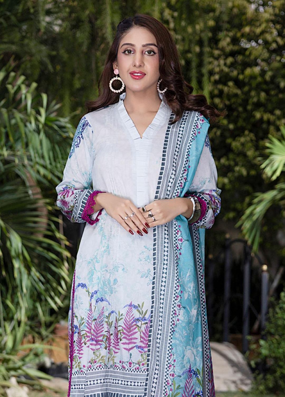 Orchid By Regalia Textiles Printed Lawn Suits Unstitched 3 Piece RGT23O D-7 - Summer Collection