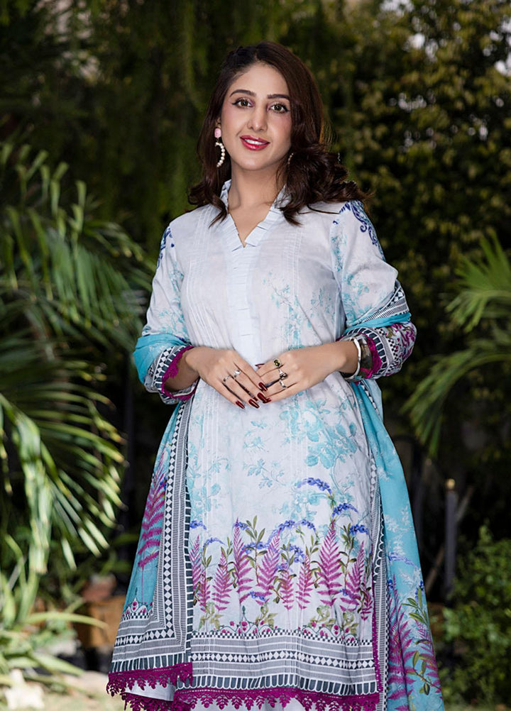 Orchid By Regalia Textiles Printed Lawn Suits Unstitched 3 Piece RGT23O D-7 - Summer Collection