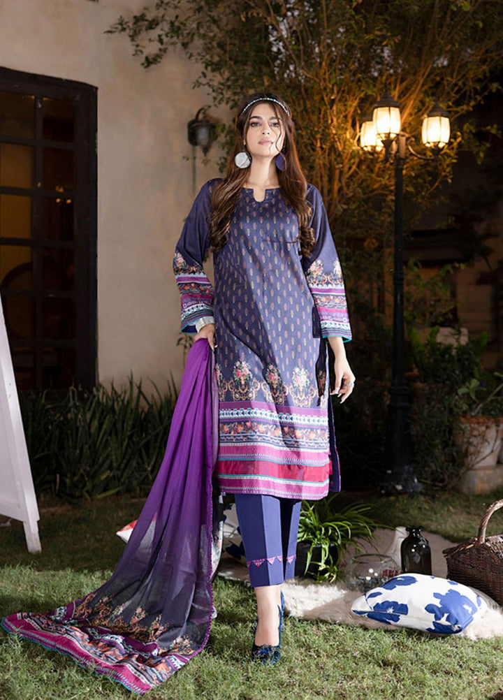 Orchid By Regalia Textiles Printed Lawn Suits Unstitched 3 Piece RGT23O D-8 - Summer Collection
