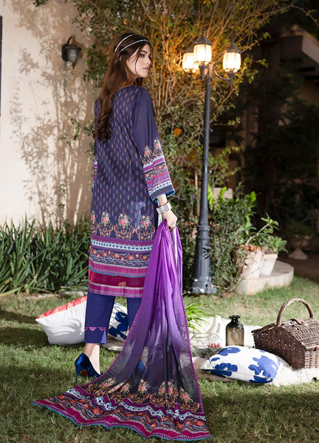 Orchid By Regalia Textiles Printed Lawn Suits Unstitched 3 Piece RGT23O D-8 - Summer Collection