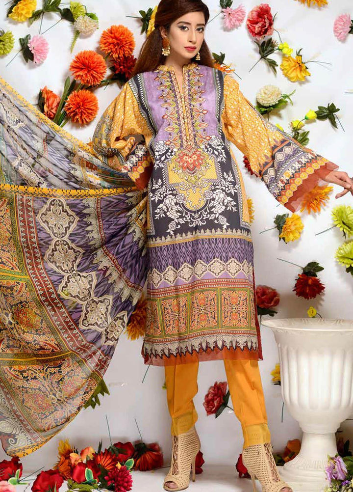 Orchid by Zebaish Embroidered Lawn Suits Unstitched 3 Piece ZSH21O 09 BERRYFUL LOOKS - Summer Collection