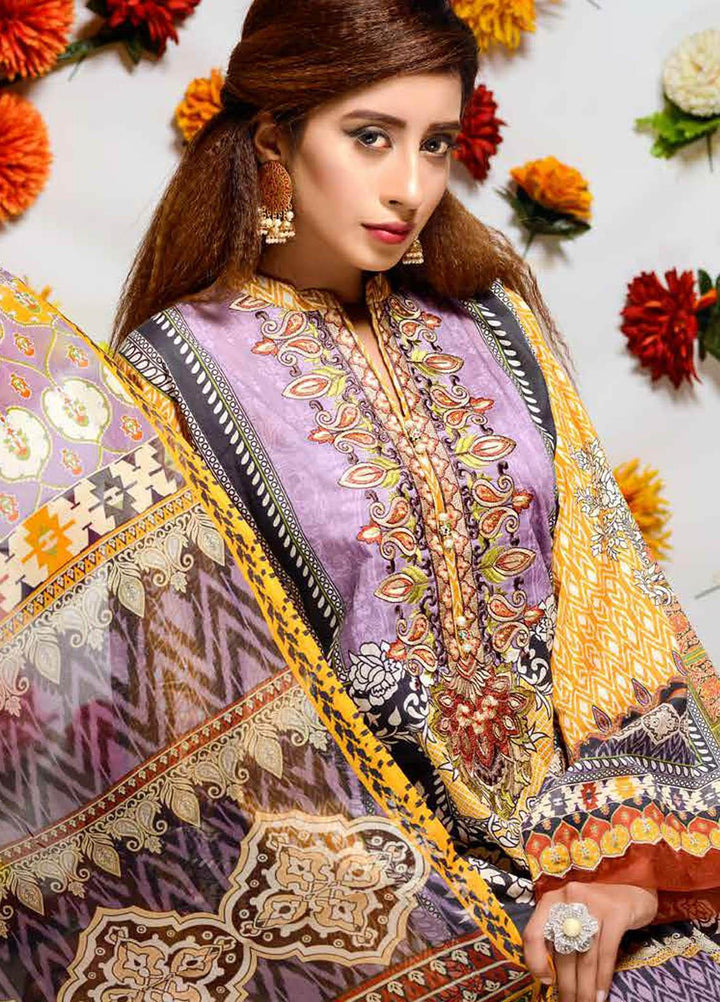 Orchid by Zebaish Embroidered Lawn Suits Unstitched 3 Piece ZSH21O 09 BERRYFUL LOOKS - Summer Collection