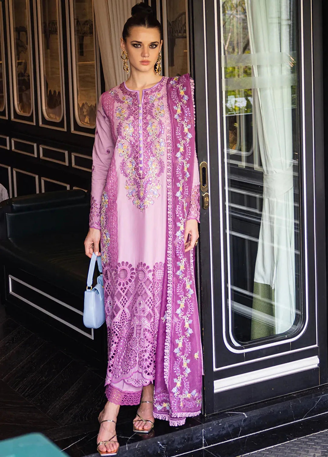 Orient Express By Mushq Embroidered Lawn Suits Unstitched 3 Piece MQ24OE D-01 Elodie - Luxury Collection