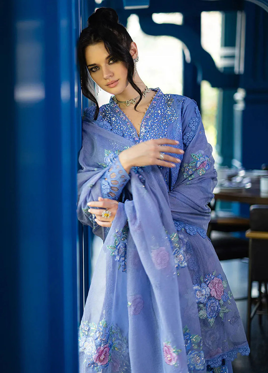Orient Express By Mushq Embroidered Lawn Suits Unstitched 3 Piece MQ24OE D-03 Charme - Luxury Collection