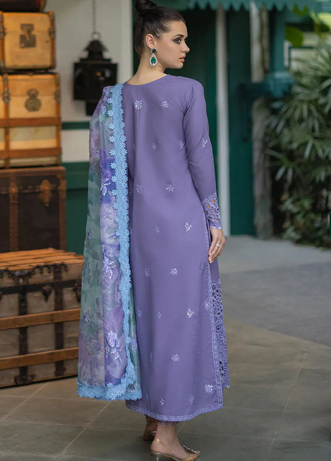 Orient Express By Mushq Embroidered Lawn Suits Unstitched 3 Piece MQ24OE D-05 Adeline - Luxury Collection