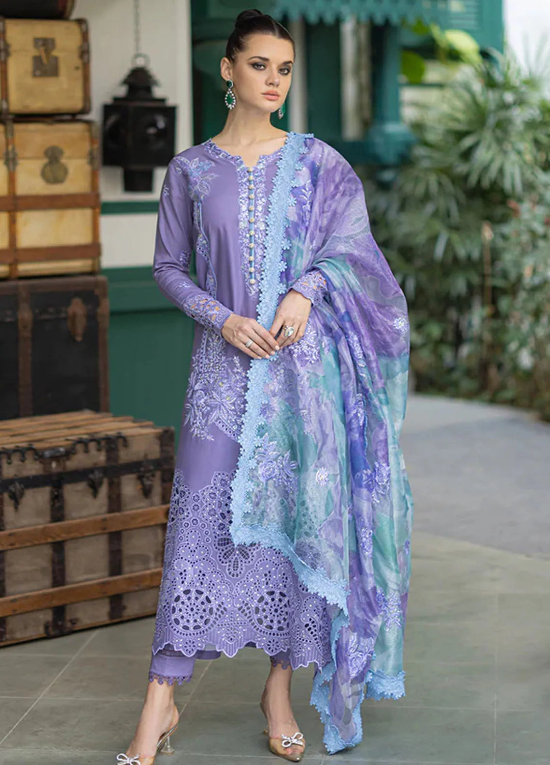 Orient Express By Mushq Embroidered Lawn Suits Unstitched 3 Piece MQ24OE D-05 Adeline - Luxury Collection
