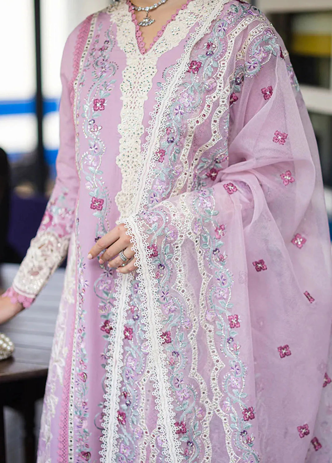 Orient Express By Mushq Embroidered Lawn Suits Unstitched 3 Piece MQ24OE D-06 Raffine - Luxury Collection