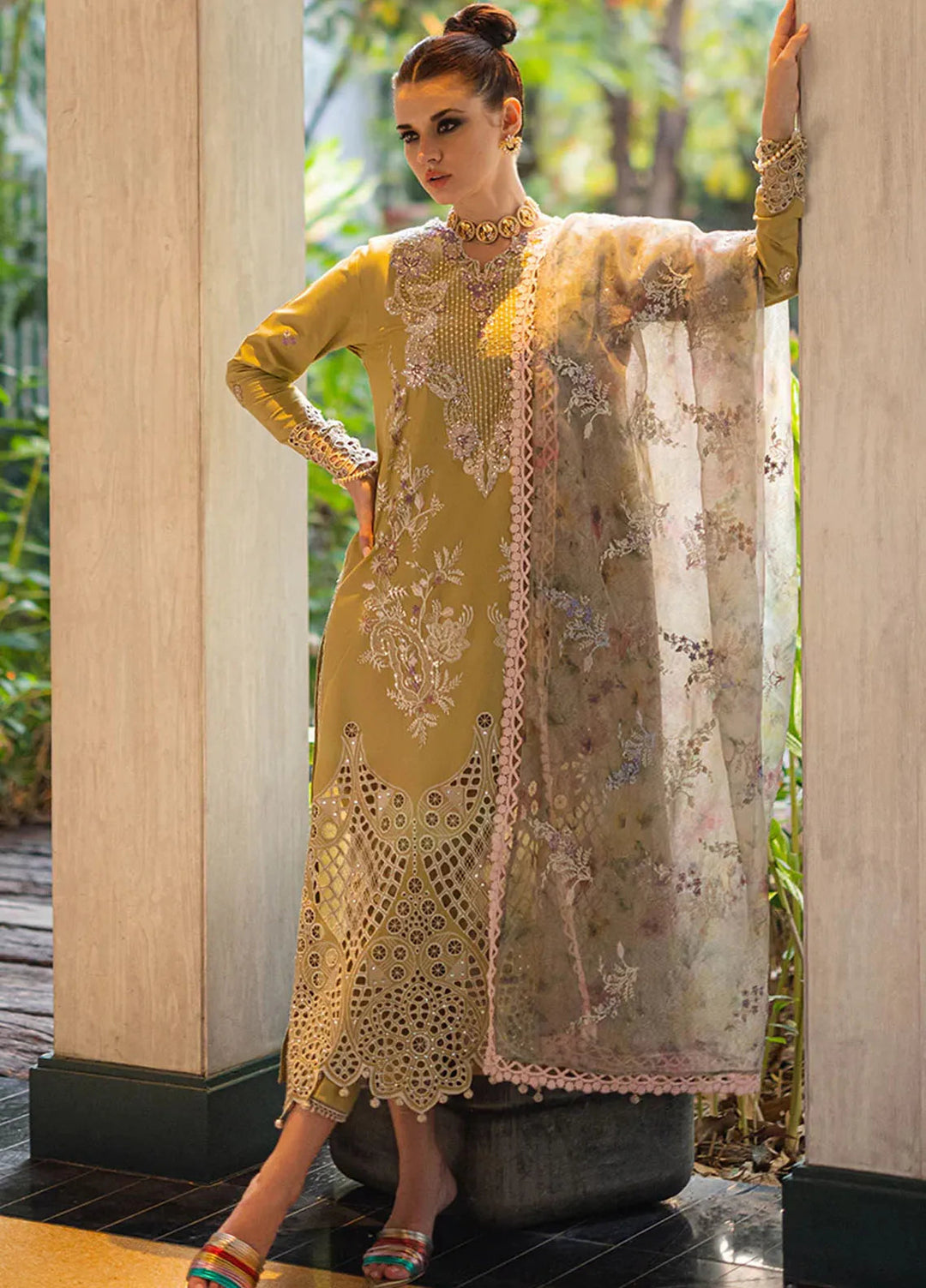 Orient Express By Mushq Embroidered Lawn Suits Unstitched 3 Piece MQ24OE D-07 Delice - Luxury Collection