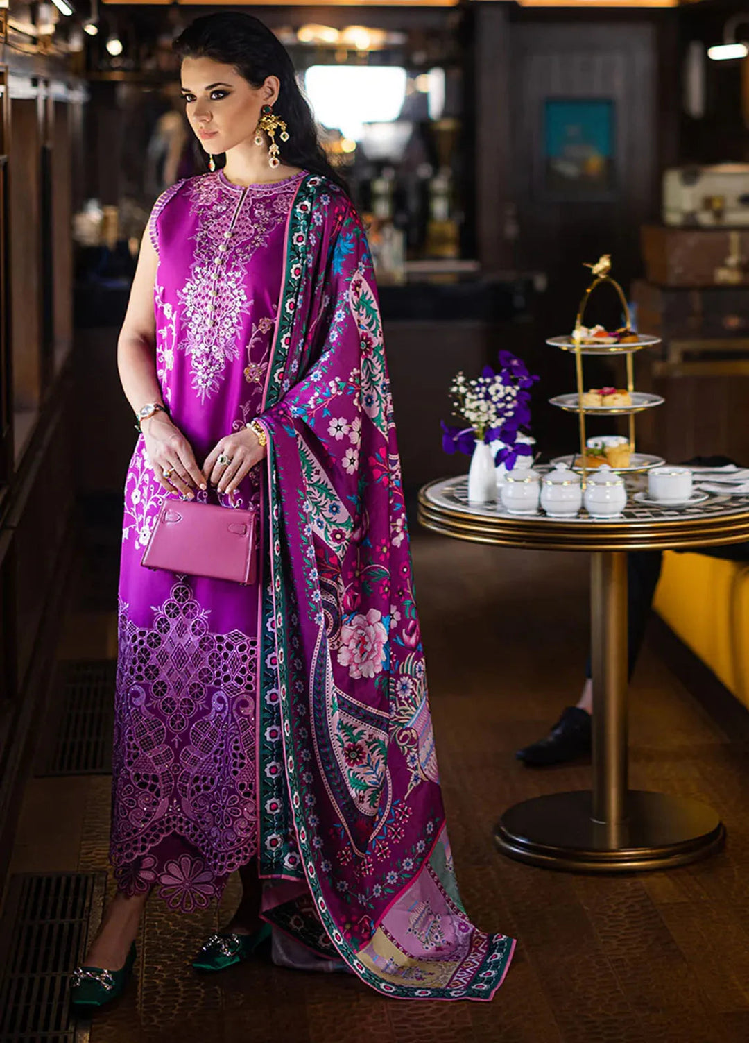 Orient Express By Mushq Embroidered Lawn Suits Unstitched 3 Piece MQ24OE D-09 Orientella - Luxury Collection