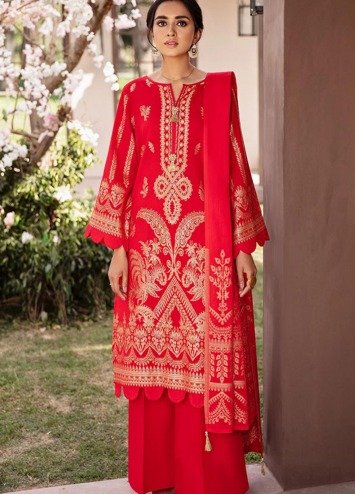 Darmiyaan by Orient Textile Embroidered Jacquard Suits Unstitched 3 Piece OT21FJ NRDS-258-Red - Festive Collection