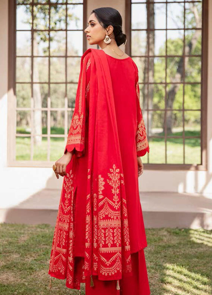 Darmiyaan by Orient Textile Embroidered Jacquard Suits Unstitched 3 Piece OT21FJ NRDS-258-Red - Festive Collection
