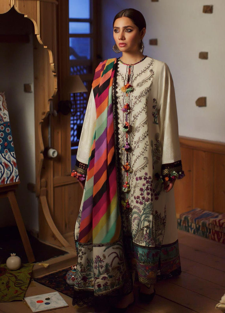 Elan Embroidered Lawn Suits Unstitched 3 Piece EL21OR EL21-03-A Nazik - Summer Collection