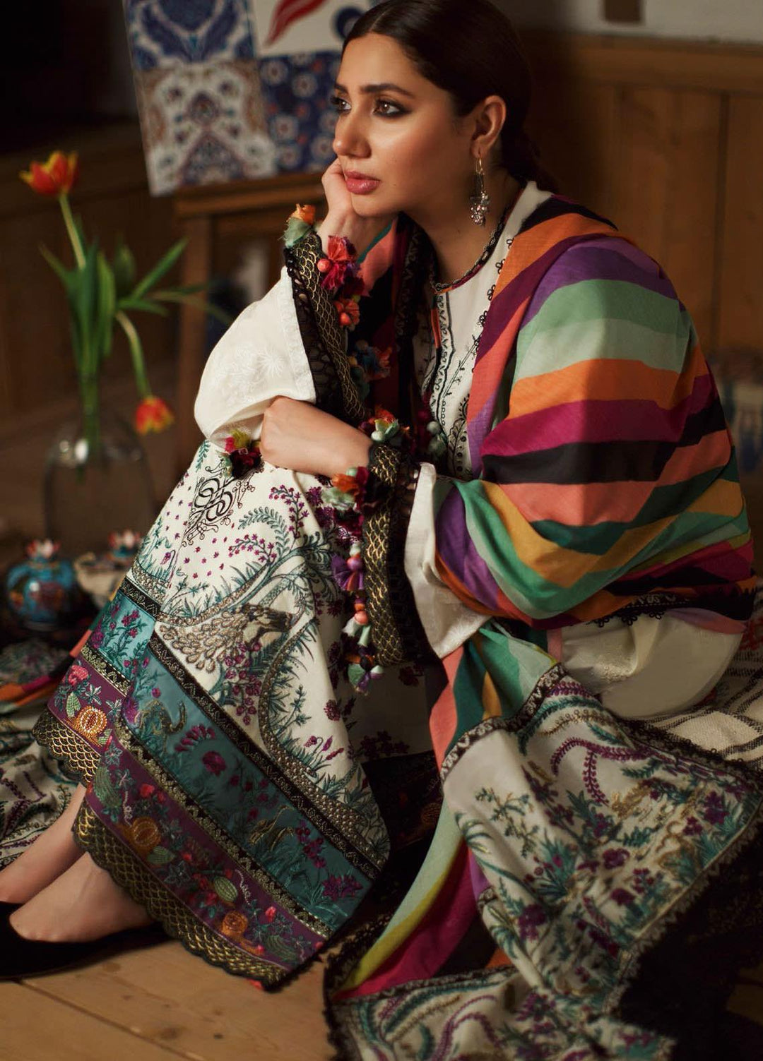 Elan Embroidered Lawn Suits Unstitched 3 Piece EL21OR EL21-03-A Nazik - Summer Collection