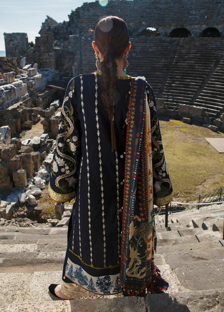 Elan Embroidered Lawn Suits Unstitched 3 Piece EL21OR EL21-04-A Caria - Summer Collection