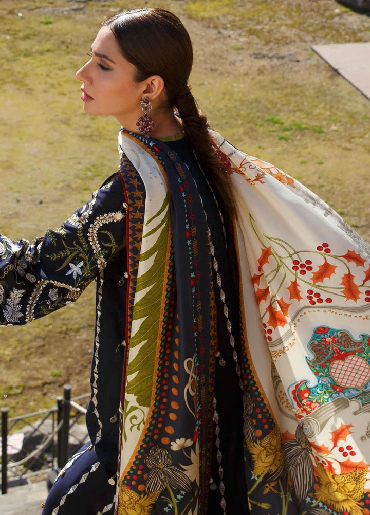 Elan Embroidered Lawn Suits Unstitched 3 Piece EL21OR EL21-04-A Caria - Summer Collection