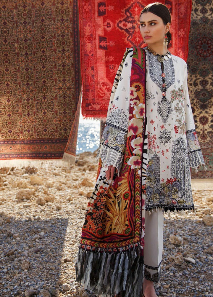 Elan Embroidered Lawn Suits Unstitched 3 Piece EL21OR EL21-05-A Firuza - Summer Collection