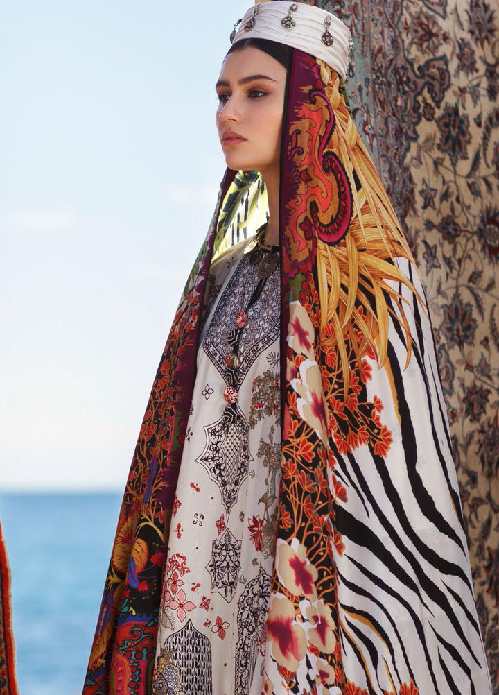 Elan Embroidered Lawn Suits Unstitched 3 Piece EL21OR EL21-05-A Firuza - Summer Collection