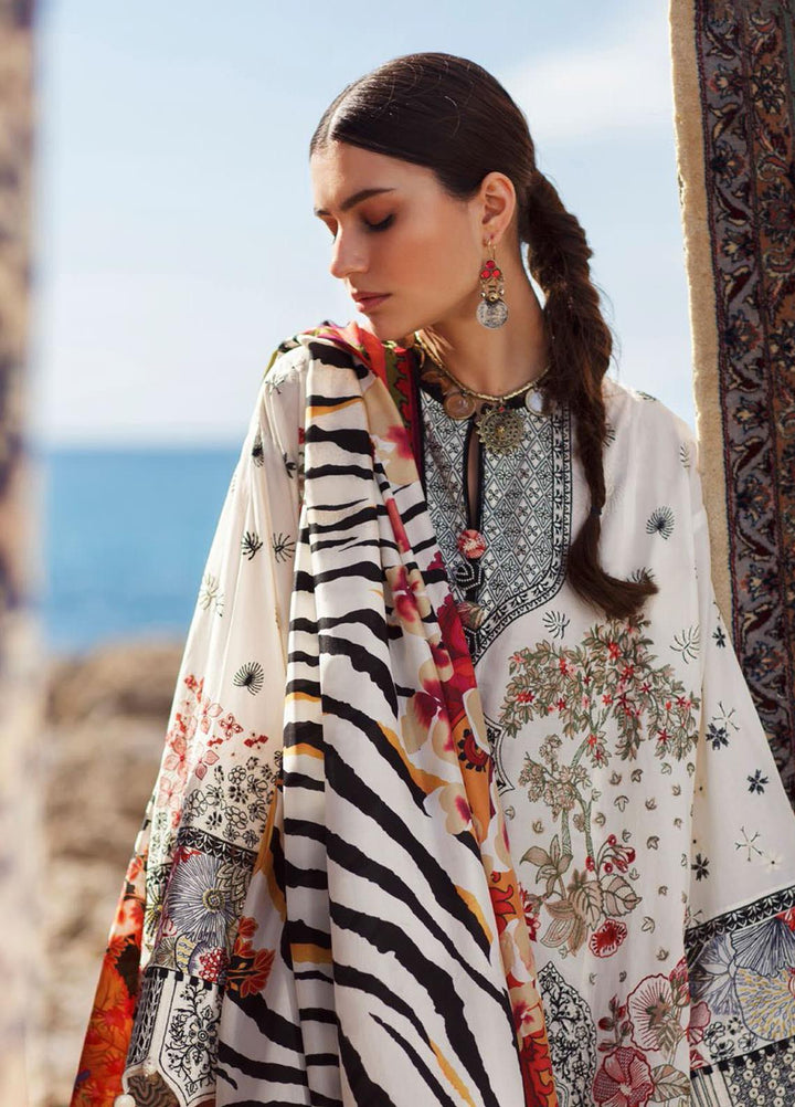Elan Embroidered Lawn Suits Unstitched 3 Piece EL21OR EL21-05-A Firuza - Summer Collection
