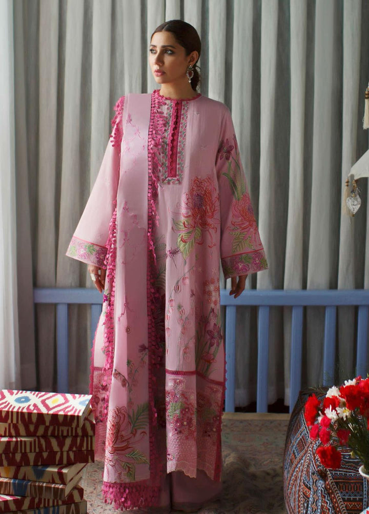 Elan Embroidered Lawn Suits Unstitched 3 Piece EL21OR EL21-06-A Aergul - Summer Collection