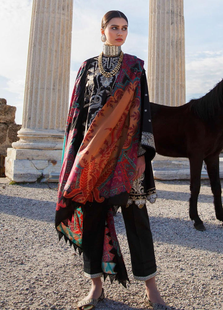 Elan Embroidered Lawn Suits Unstitched 3 Piece EL21OR EL21-09-B Elaheh  - Summer Collection
