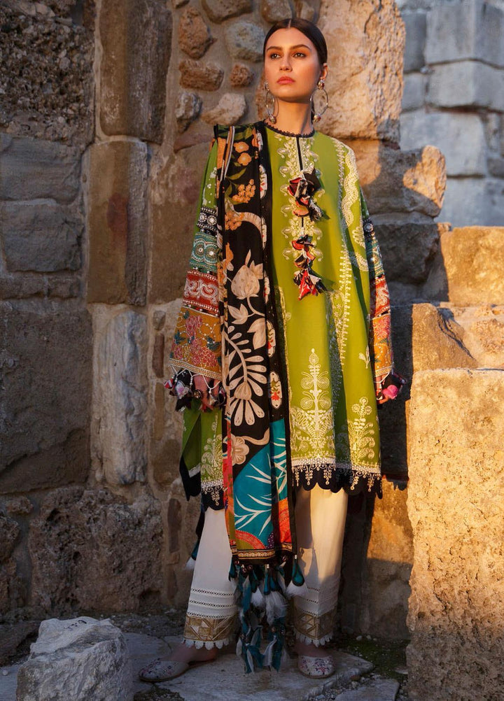Elan Embroidered Lawn Suits Unstitched 3 Piece EL21OR EL21-11-B Fusun - Summer Collection