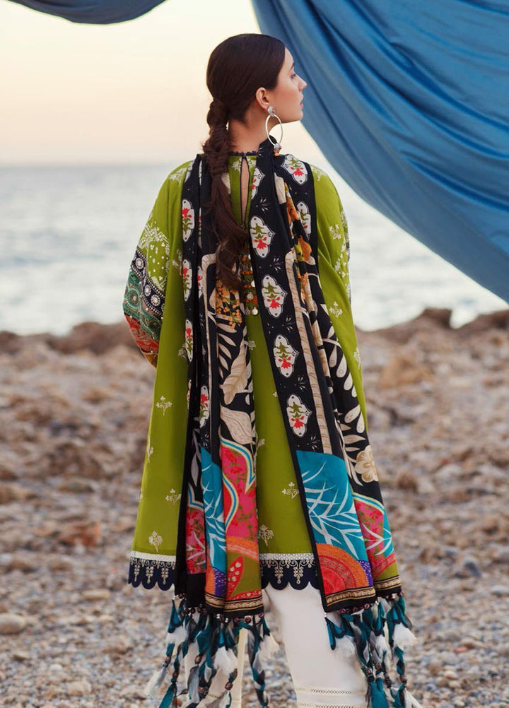 Elan Embroidered Lawn Suits Unstitched 3 Piece EL21OR EL21-11-B Fusun - Summer Collection