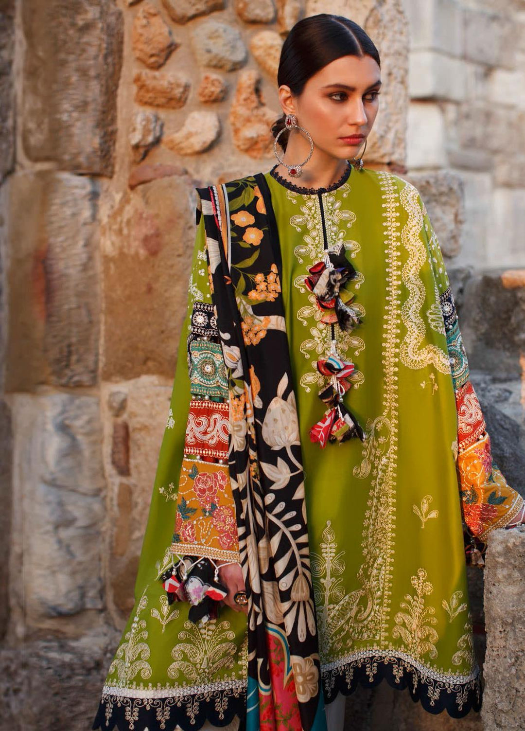 Elan Embroidered Lawn Suits Unstitched 3 Piece EL21OR EL21-11-B Fusun - Summer Collection