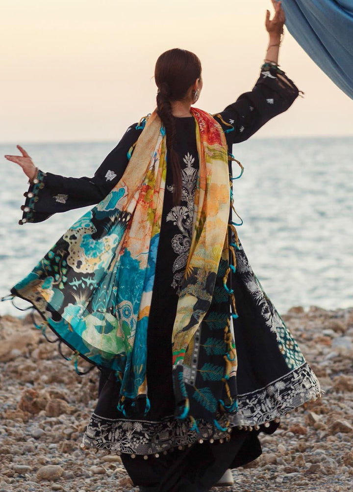 Elan Embroidered Lawn Suits Unstitched 3 Piece EL21OR EL21-15-A Aiyla - Summer Collection