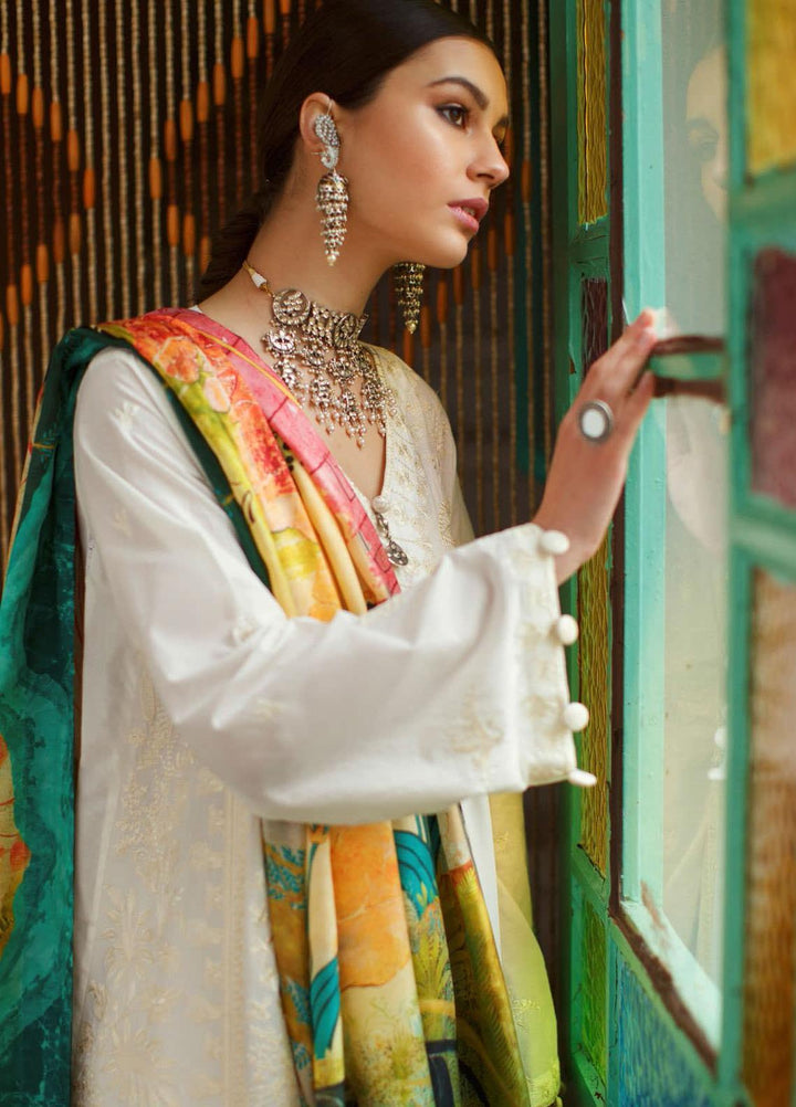 Elan Embroidered Lawn Suits Unstitched 3 Piece EL21OR EL21-15-B Aiyla - Summer Collection
