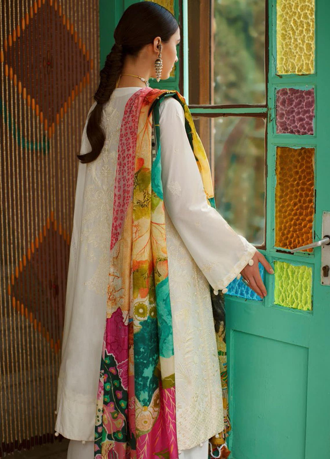 Elan Embroidered Lawn Suits Unstitched 3 Piece EL21OR EL21-15-B Aiyla - Summer Collection