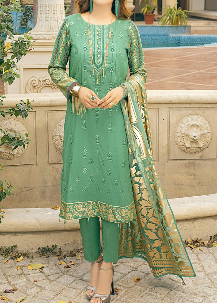 Oznur By Salitex Embroidered Lawn Suits Unstitched 3 Piece ST21-O2 00673A - Luxury Collection