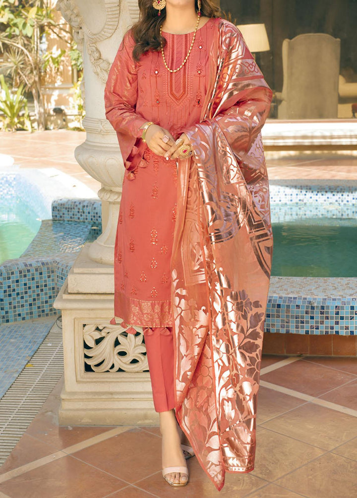Oznur By Salitex Embroidered Lawn Suits Unstitched 3 Piece ST21-O2 00673B - Luxury Collection