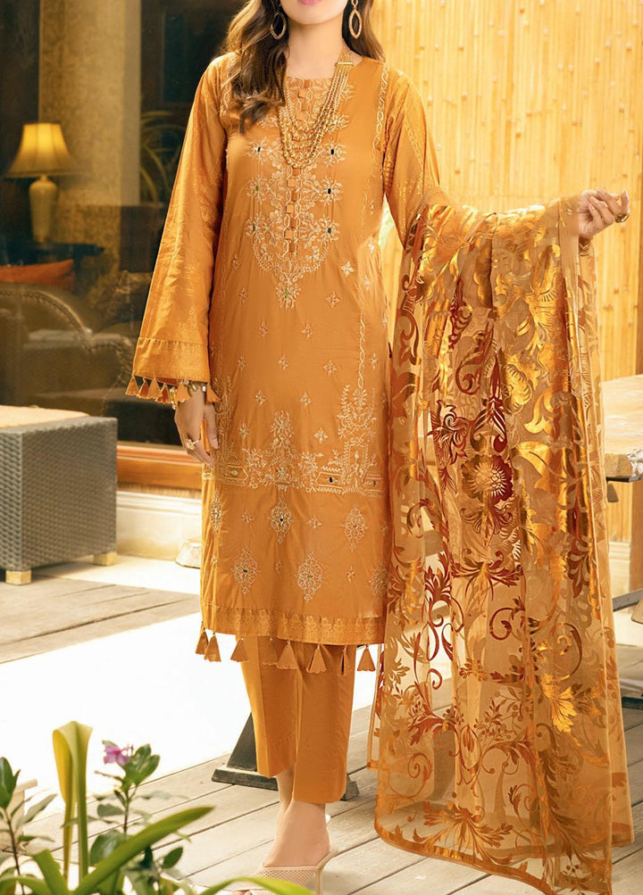 Oznur By Salitex Embroidered Lawn Suits Unstitched 3 Piece ST21-O2 00675A - Luxury Collection