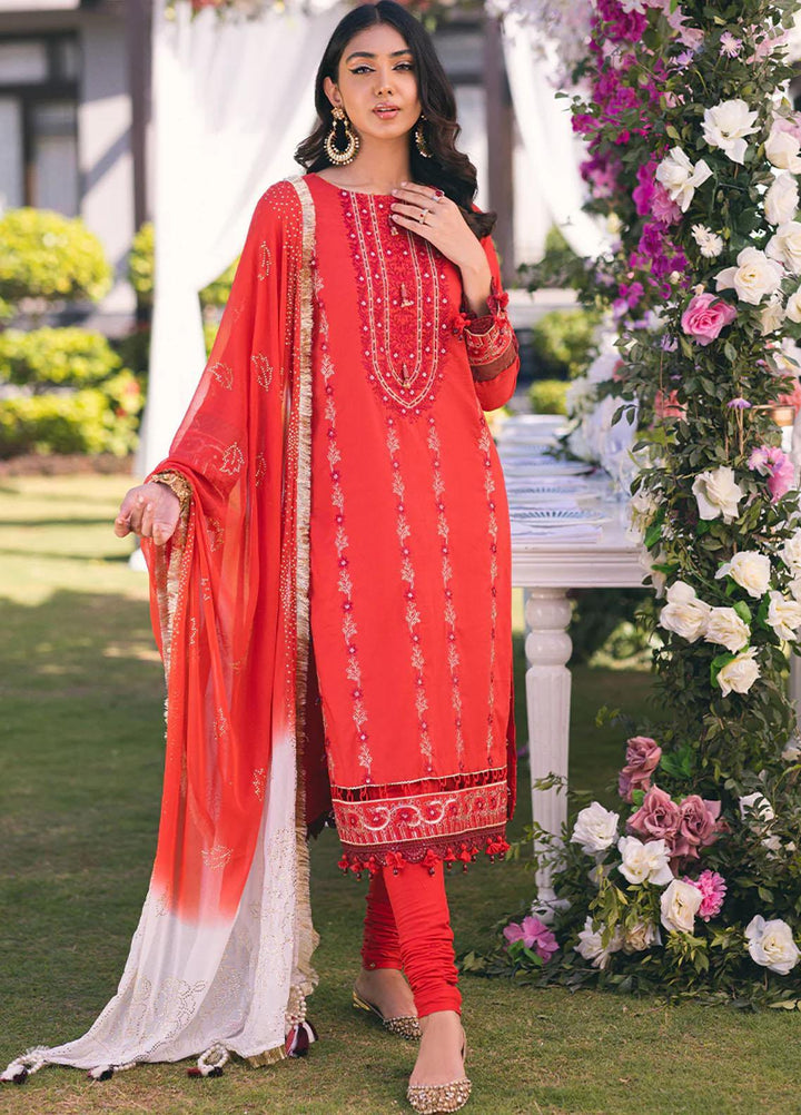 Oznur Mukesh By Salitex Embroidered Lawn Suits Unstitched 3 Piece ST23O WK-01087AUT - Festive Collection