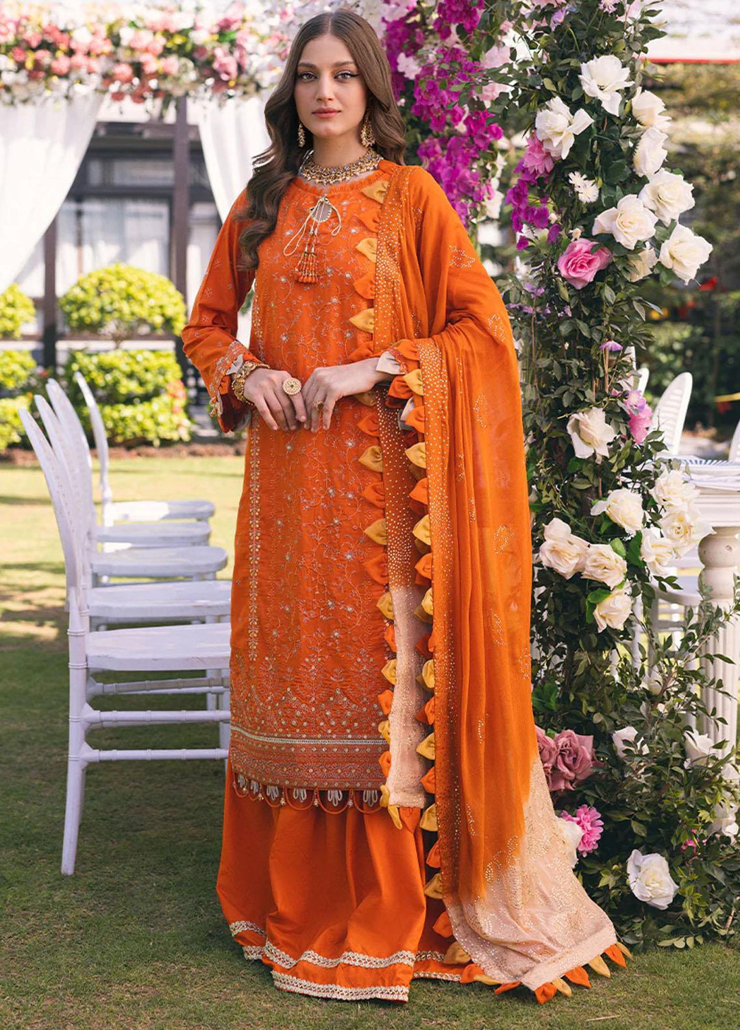 Oznur Mukesh By Salitex Embroidered Lawn Suits Unstitched 3 Piece ST23O WK-01088BUT - Festive Collection