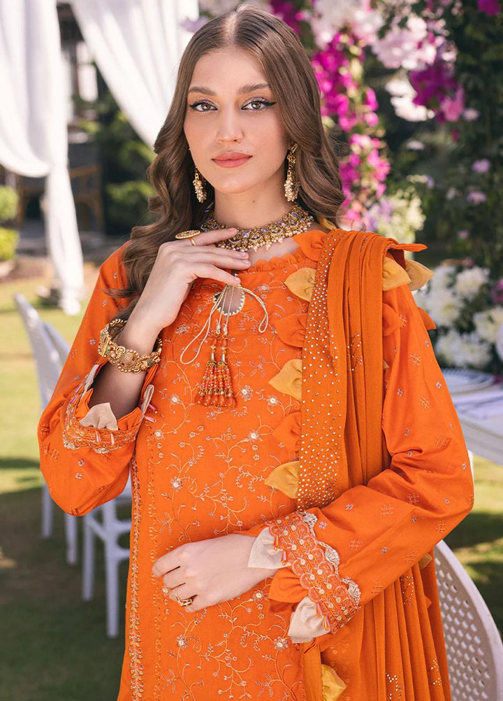 Oznur Mukesh By Salitex Embroidered Lawn Suits Unstitched 3 Piece ST23O WK-01088BUT - Festive Collection