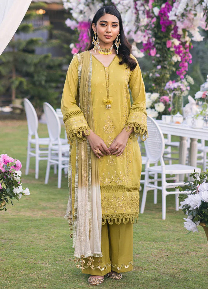 Oznur Mukesh By Salitex Embroidered Lawn Suits Unstitched 3 Piece ST23O WK-01089BUT - Festive Collection