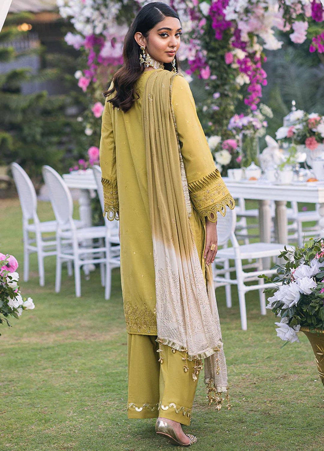 Oznur Mukesh By Salitex Embroidered Lawn Suits Unstitched 3 Piece ST23O WK-01089BUT - Festive Collection